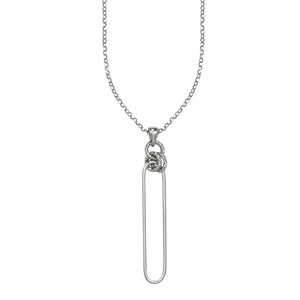 Frederic Duclos Sterling Silver Solo Paperclip Necklace