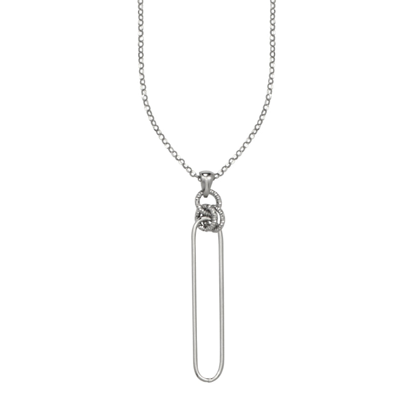 Frederic Duclos Sterling Silver Solo Paperclip Necklace