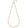 Frederic Duclos Sterling Silver And Yellow Gold Plated Elongated Infinity Necklace