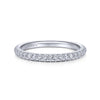 Gabriel & Co. 14k White Gold Contemporary Curved Wedding Band