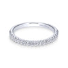 Gabriel & Co. 14k White Gold Contemporary Curved Wedding Band