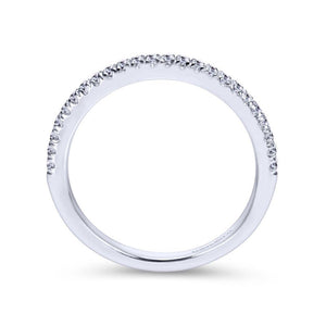 Gabriel & Co. 14k White Gold Contemporary Anniversary Wedding Band