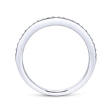 Gabriel & Co. 14k White Gold Victorian Diamond Wedding Band
