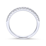 Gabriel & Co. 14k White Gold Contemporary Anniversary Wedding Band