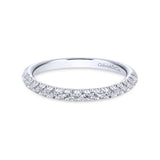Gabriel & Co. 14k White Gold Contemporary Anniversary Wedding Band