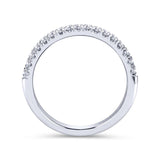 Gabriel & Co. 14k White Gold Contemporary Anniversary Wedding Band