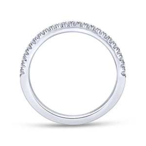 Gabriel & Co. 14k White Gold Contemporary Anniversary Wedding Band