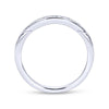 Gabriel & Co. 14k White Gold Contemporary Curved Wedding Band