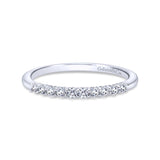 Gabriel & Co. 14k White Gold Contemporary Diamond Wedding Band