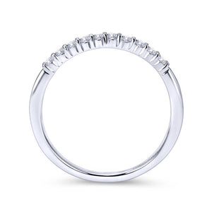 Gabriel & Co. 14k White Gold Contemporary Diamond Wedding Band