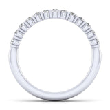 Gabriel & Co. 14k White Gold Contemporary Anniversary Wedding Band