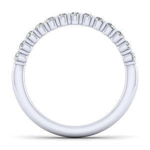 Gabriel & Co. 14k White Gold Contemporary Anniversary Wedding Band