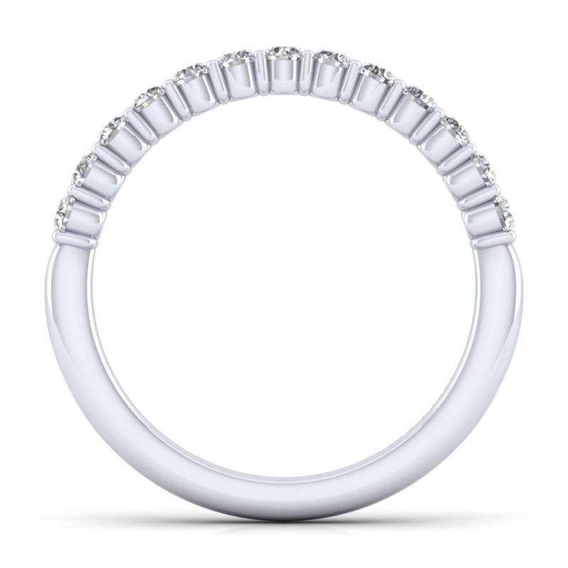 Gabriel & Co. 14k White Gold Contemporary Anniversary Wedding Band