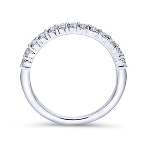 Gabriel & Co. 14k White Gold Contemporary Anniversary Wedding Band