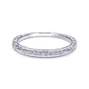 Gabriel & Co. 14k White Gold Victorian Diamond Wedding Band