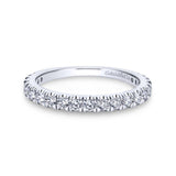 Gabriel & Co. 14k White Gold Contemporary Anniversary Wedding Band
