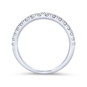 Gabriel & Co. 14k White Gold Contemporary Anniversary Wedding Band