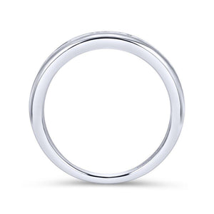 Gabriel & Co. 14k White Gold Contemporary Anniversary Wedding Band