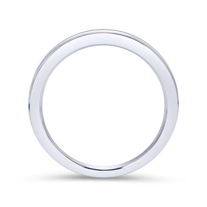 Gabriel & Co. 14k White Gold Contemporary Anniversary Wedding Band