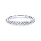Gabriel & Co. 14k White Gold Contemporary Anniversary Wedding Band