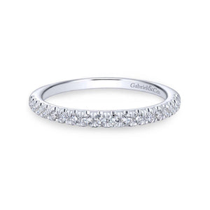 Gabriel & Co. 14k White Gold Contemporary Anniversary Wedding Band