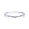 Gabriel & Co. 14k White Gold Contemporary Curved Wedding Band