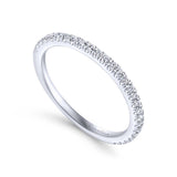 Gabriel & Co. 14k White Gold Contemporary Anniversary Wedding Band