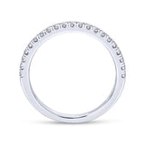 Gabriel & Co. 14k White Gold Contemporary Anniversary Wedding Band