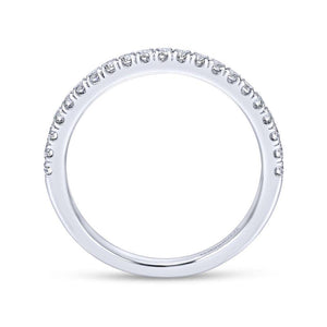 Gabriel & Co. 14k White Gold Contemporary Anniversary Wedding Band