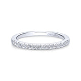 Gabriel & Co. 14k White Gold Contemporary Anniversary Wedding Band