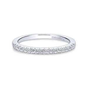 Gabriel & Co. 14k White Gold Contemporary Anniversary Wedding Band