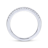 Gabriel & Co. 14k White Gold Contemporary Anniversary Wedding Band