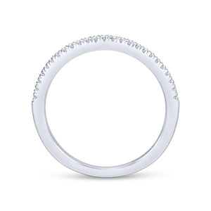 Gabriel & Co. 14k White Gold Contemporary Anniversary Wedding Band