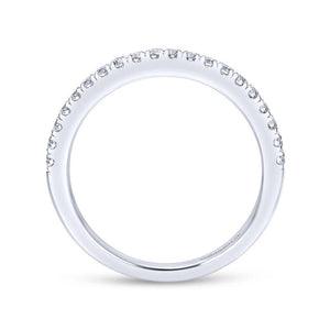 Gabriel & Co. 14k White Gold Contemporary Anniversary Wedding Band