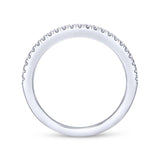 Gabriel & Co. 14k White Gold Contemporary Anniversary Wedding Band