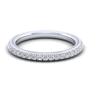 Gabriel & Co. 14k White Gold Victorian Anniversary Wedding Band
