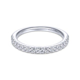 Gabriel & Co. 14k White Gold Contemporary Anniversary Wedding Band