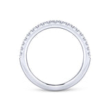 Gabriel & Co. 14k White Gold Contemporary Anniversary Wedding Band