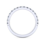 Gabriel & Co. 14k White Gold Contemporary Diamond Wedding Band