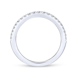 Gabriel & Co. 14k White Gold Contemporary Anniversary Wedding Band