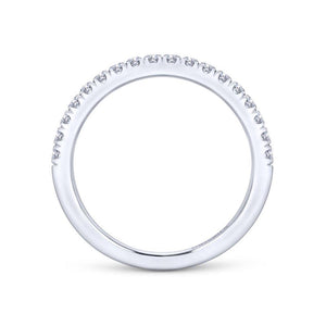 Gabriel & Co. 14k White Gold Contemporary Anniversary Wedding Band