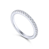 Gabriel & Co. 14k White Gold Contemporary Anniversary Wedding Band