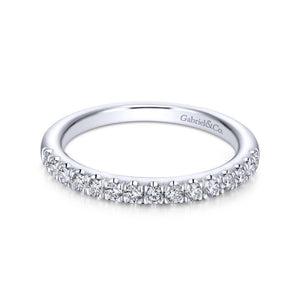 Gabriel & Co. 14k White Gold Contemporary Anniversary Wedding Band