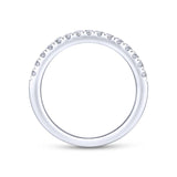 Gabriel & Co. 14k White Gold Contemporary Anniversary Wedding Band