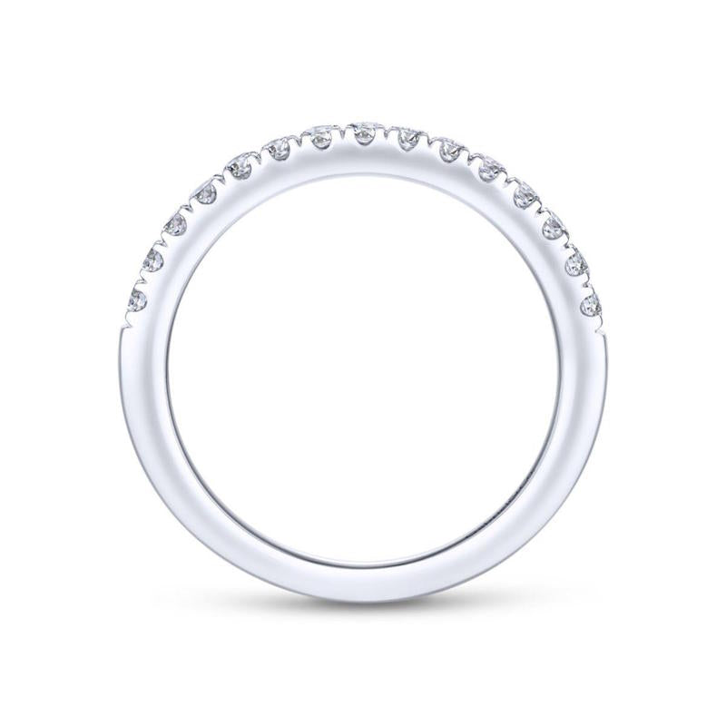 Gabriel & Co. 14k White Gold Contemporary Anniversary Wedding Band