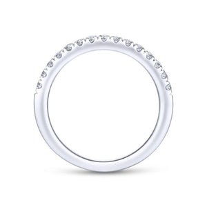 Gabriel & Co. 14k White Gold Contemporary Anniversary Wedding Band
