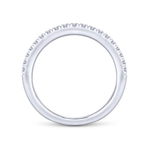 Gabriel & Co. 14k White Gold Contemporary Anniversary Wedding Band