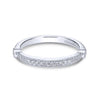 Gabriel & Co. 14k White Gold Contemporary Diamond Wedding Band
