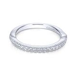 Gabriel & Co. 14k White Gold Contemporary Anniversary Wedding Band