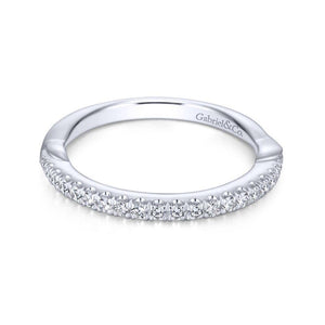Gabriel & Co. 14k White Gold Contemporary Anniversary Wedding Band